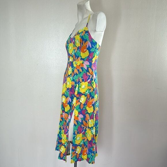 New SUGARLIPS Yara Rainbow Floral Parting Ways Midi Dress SMALL sugar + lips - Picture 3 of 12